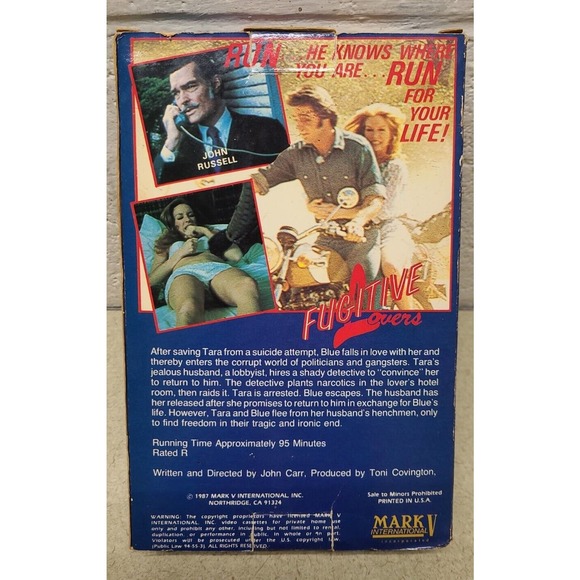 fugitive lovers vhs big box biker romance 70's action steve oliver sondra currie - Picture 3 of 7